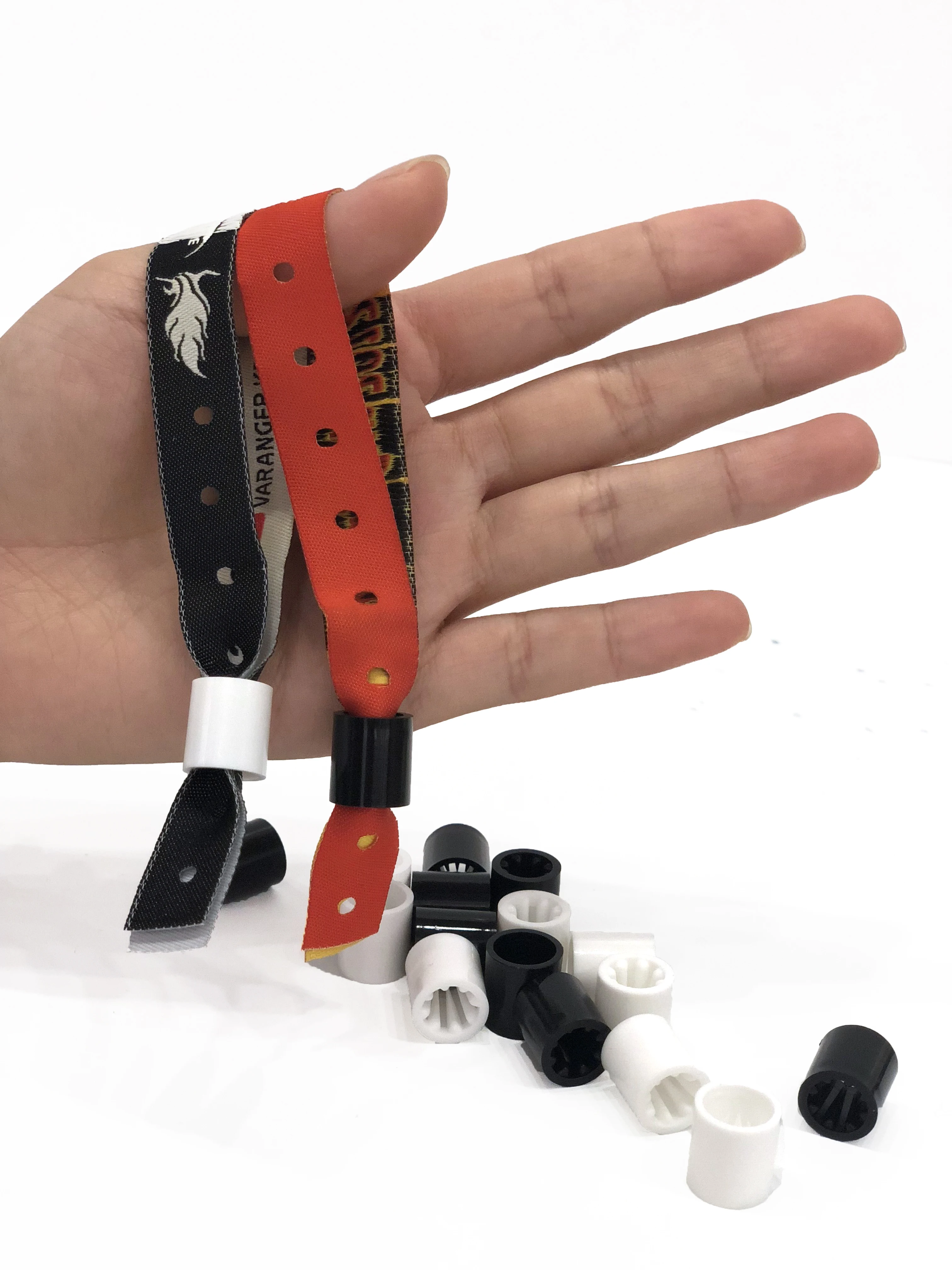 Custom logo printed promotional gifts polyester festival event fabric wrist band for party activity