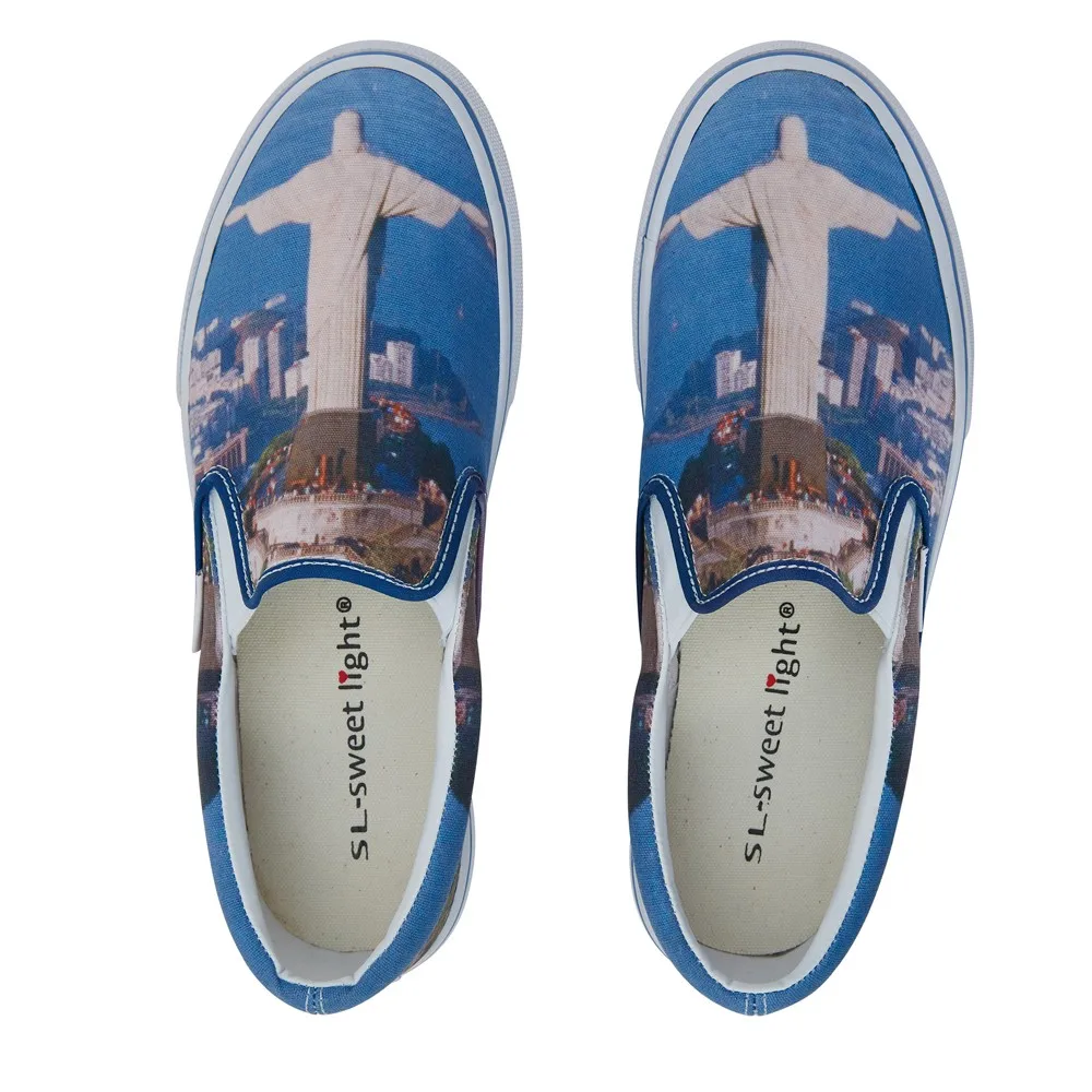 OEM Custom Made Breathable Beautiful Slip On Women Fashion Sneakers