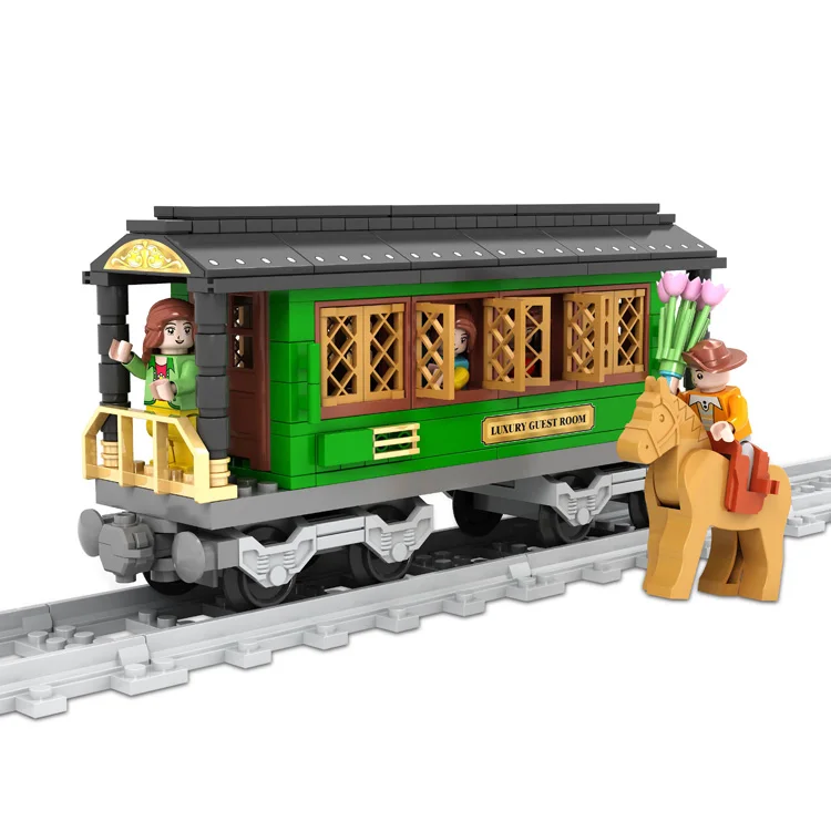 AUSINI 257pcs kids building things christmas train set toy block for 6 years old