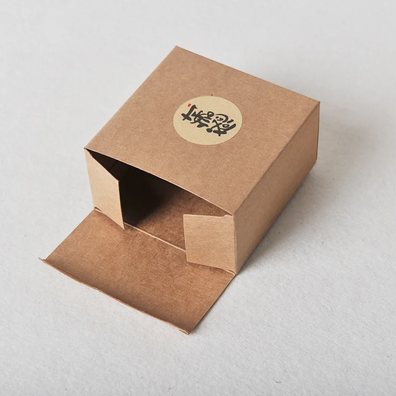 Customized Brown Kraft cardboard Paper Soap Small Packaging cookies and chocolate gift candle Box logo with hemp rope closure