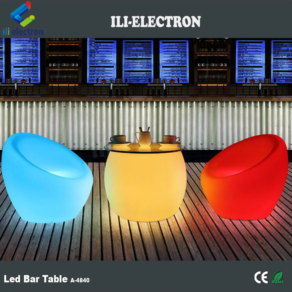Pub used creative plastic led bar stool