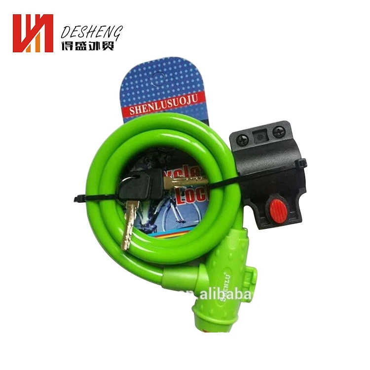 
Bike lock 45cm self coiling resettable combination bicycle cable locks 