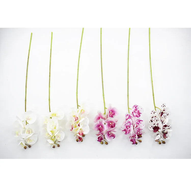 Lusiaflower High Quality 6 Heads Artificial small Butterfly Orchids flowers Real Touch Wedding Party Home Decorate