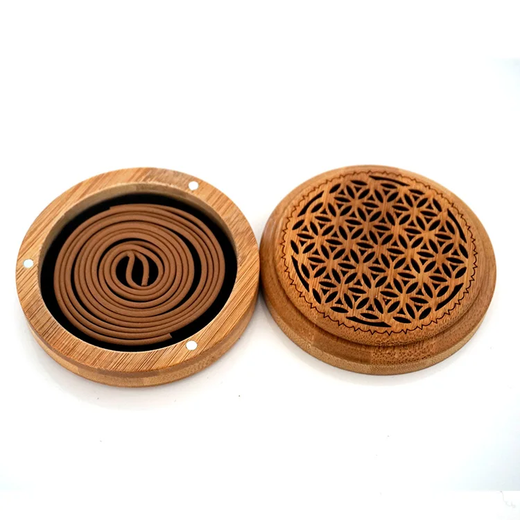 Hot selling Bamboo round incense burner