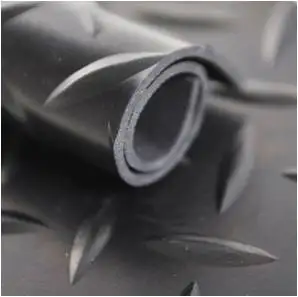 Anti-slip diamond checker runner willow leaf rubber matting for  bus Garage rubber floor