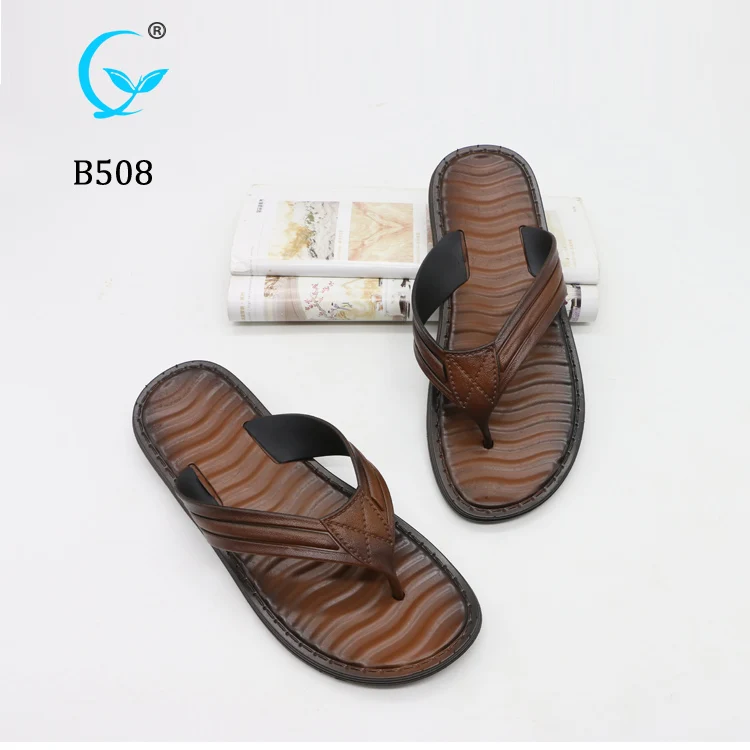 2024 Latest Design Slides men sandals Slipper pu Sandals flip flop chappal design