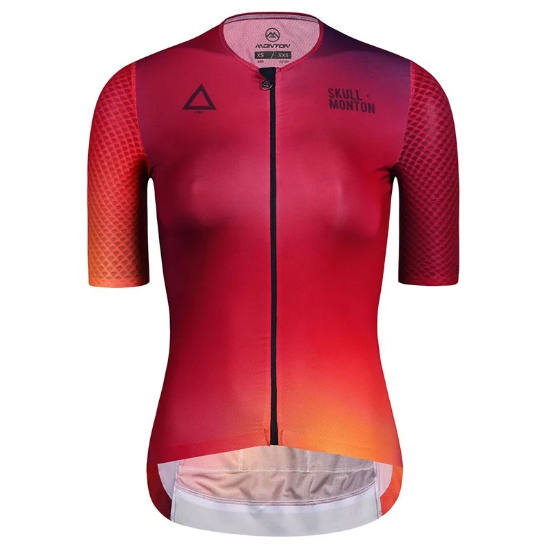 MONTON FIRE RED WOMEN SHORT SLEEVE CYCLING JERSEY