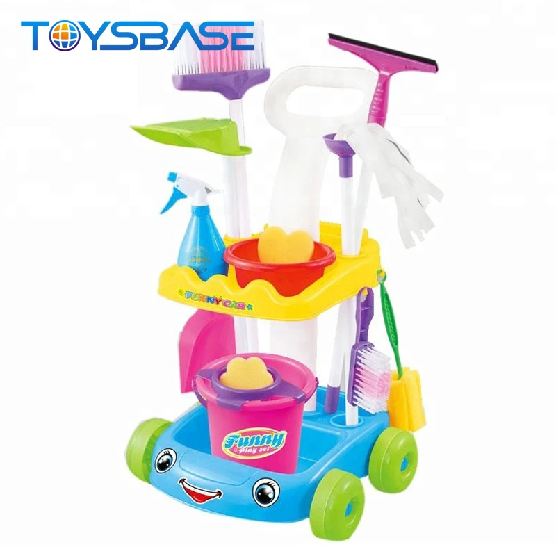 Hot Sale Pretend Game Trolley Kids Set Clean Cart Toy