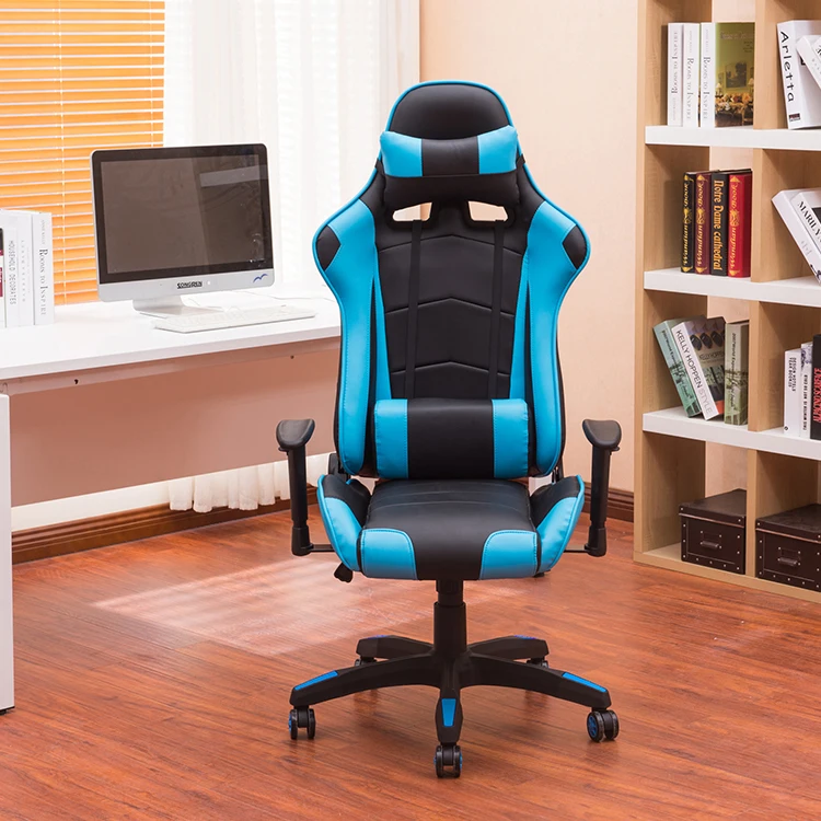 New Wholesale Furniture Blue Ergonomic High Back Pc Racing Gaming Chair Gamer For Office