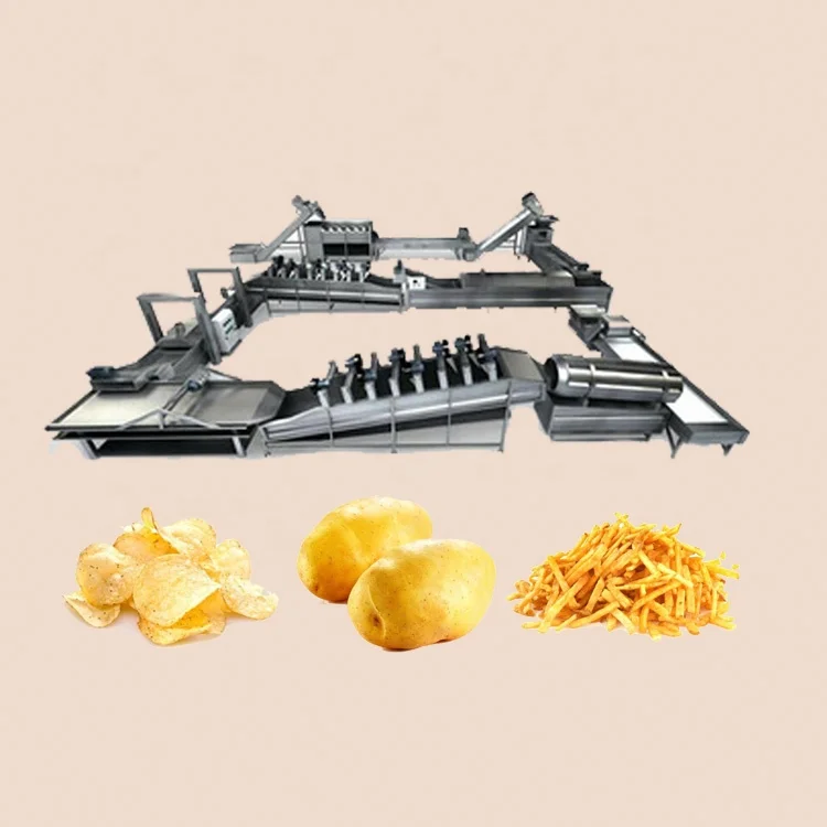 Semi Automatic Small Scale Frozen Potato Flakes Chips Processing Plant Making Machines French Fries Production Line For Sale