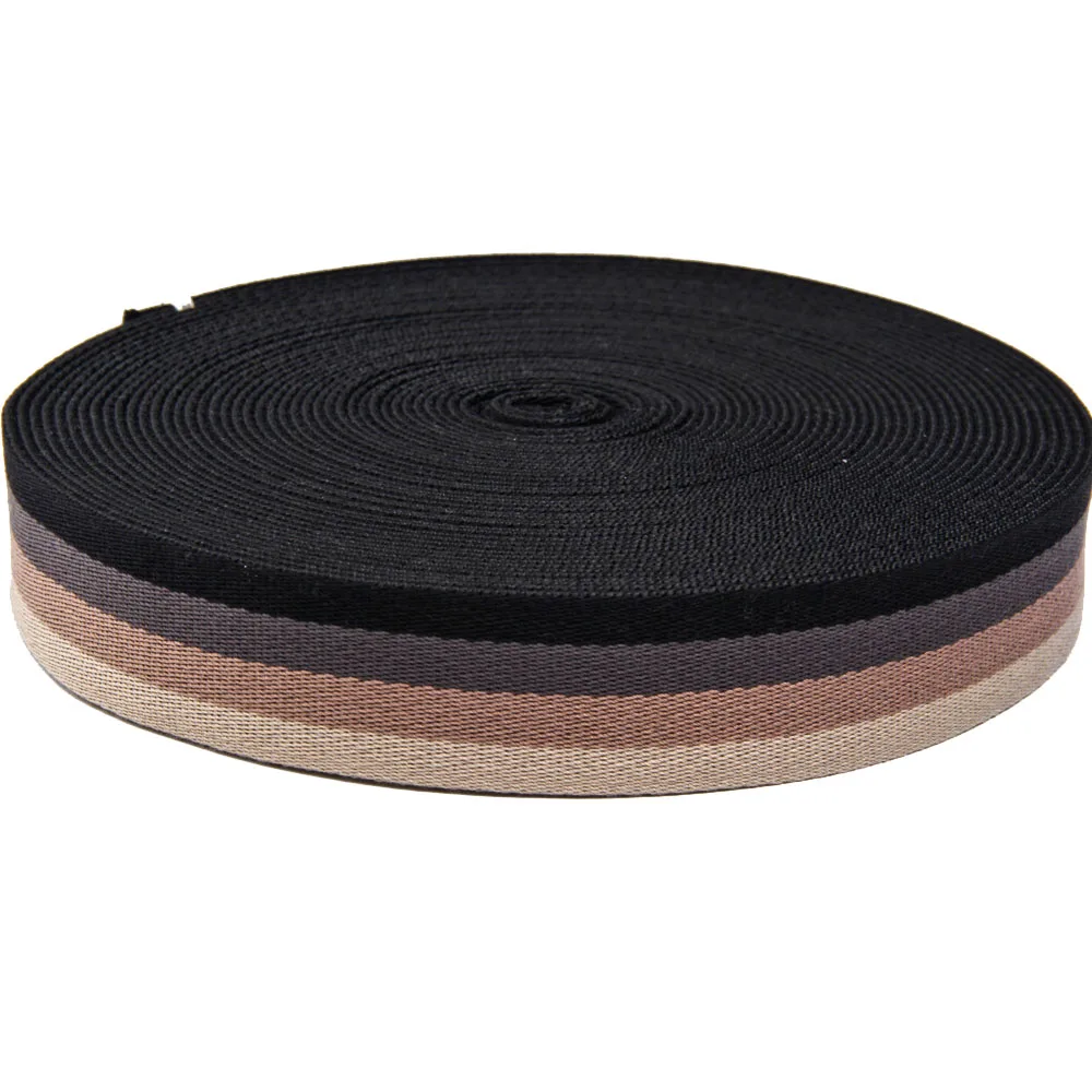 1.5 Inch High Quality Woven Colored Stripe Cotton Webbing