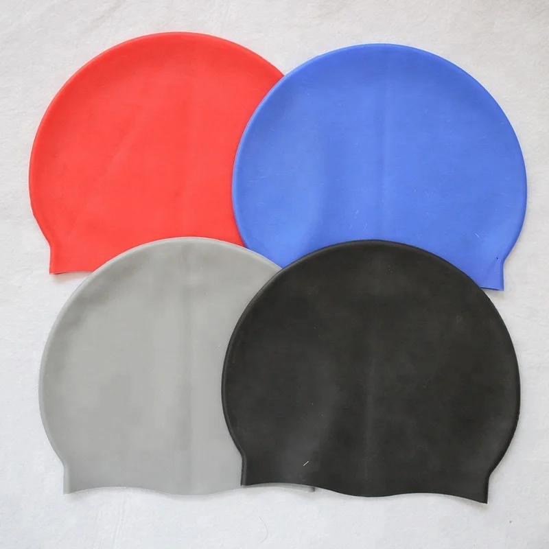 OEM Adult Size Custom Printing Silicone Swim Cap, Funny Swimming Cap Silicone