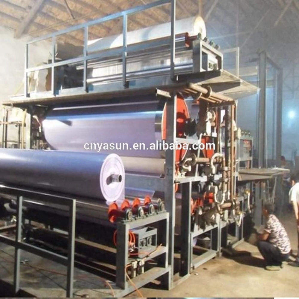 rigid 5-roller calendar PVC film extrusion line/high quality rigid PVC film plastic extrusion machine