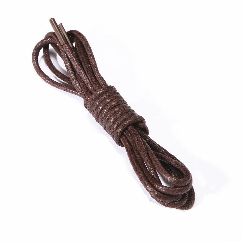Yrunfeety New Leather Wax Shoes Laces Waterproof Dress Shoe Laces Waxed Shoelaces Round Braided Shoelaces for Leather Shoes