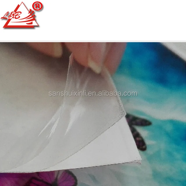 L&B Double Sided Self Adhesive Clear Lamination Film Roll For Acrylic Photo Grating Picture 3D Art