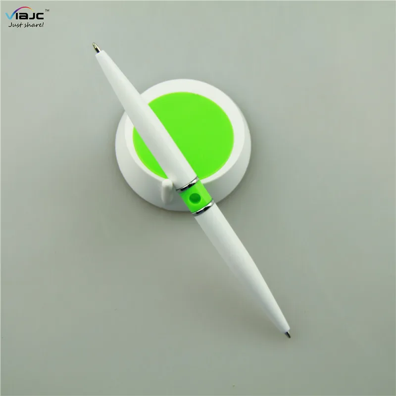 2018 gifts corporate flying Rotating table conter pen with both end ballpoint