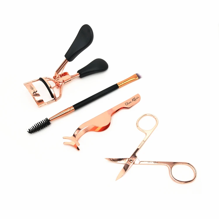 
Hot selling custom logo eyebrow scissors lashes brush lashes applicator lashes curler 