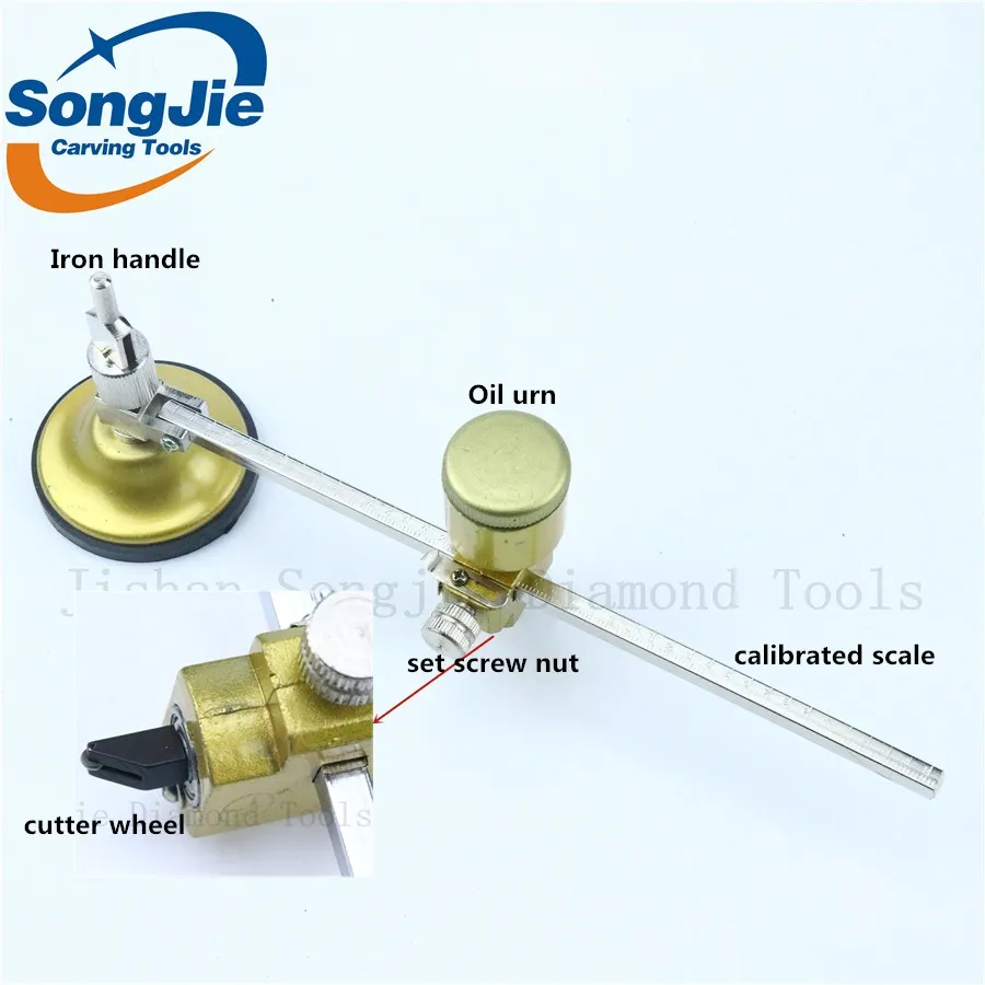 Compass glass cutter tungsten carbide oil glass cutter