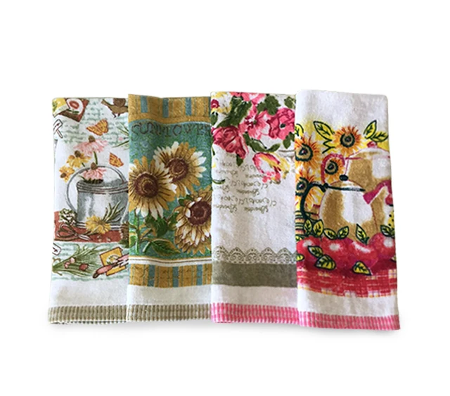 
Wholesale high quality 100% cotton printed kitchen towel 