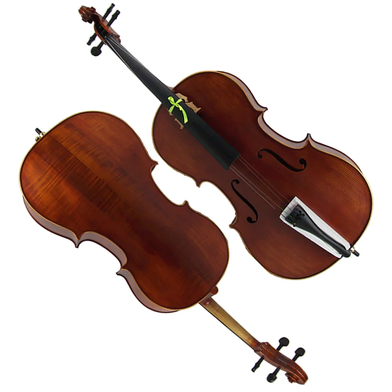
Professional handmade high grade matte dark red brown cello 1/4 For Sale 