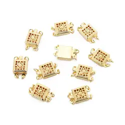 Free Shipping 8.8*14mm gold steel color square copper clasp for handbags making bracelet clasps