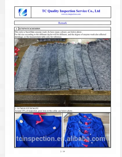 garment inspection fabric quality control  inspection service in India / Fujian/ Shanghai