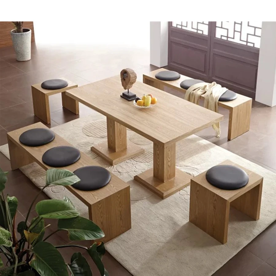 Japanese restaurant furniture dining table set used restaurant table and chair