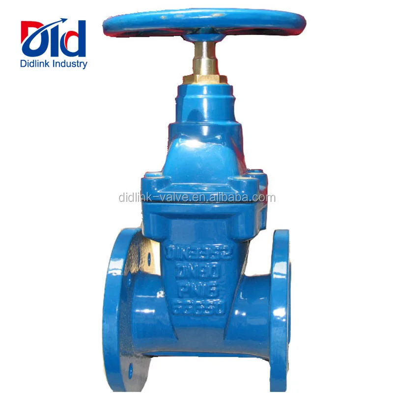 
Cast Iron Firefighting Equipment Soft Seal Non Rising Stem Red Handle Manual Double Flanged Gate Valve 