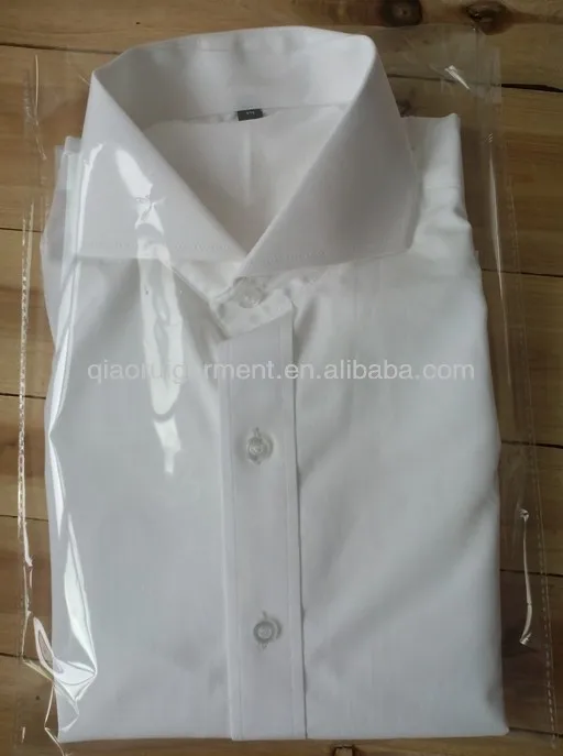High quality Combed 100%Cotton White slim fit dress Cut away collar mens French cuff shirt