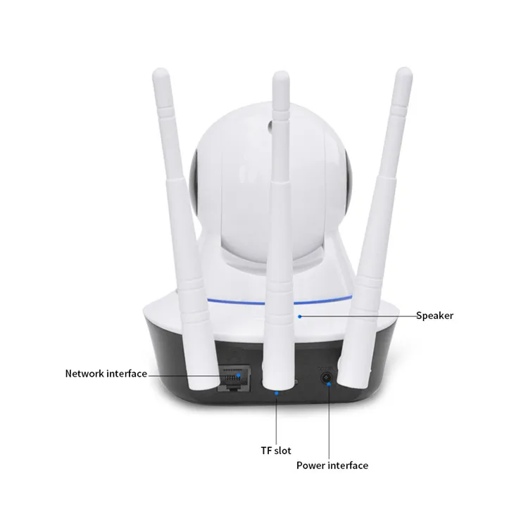 1080p  Infrared IR Security CCTV Network Audio Record Surveillance Baby Monitor HD CCTV Camera iCSee Robot with 3 antennas