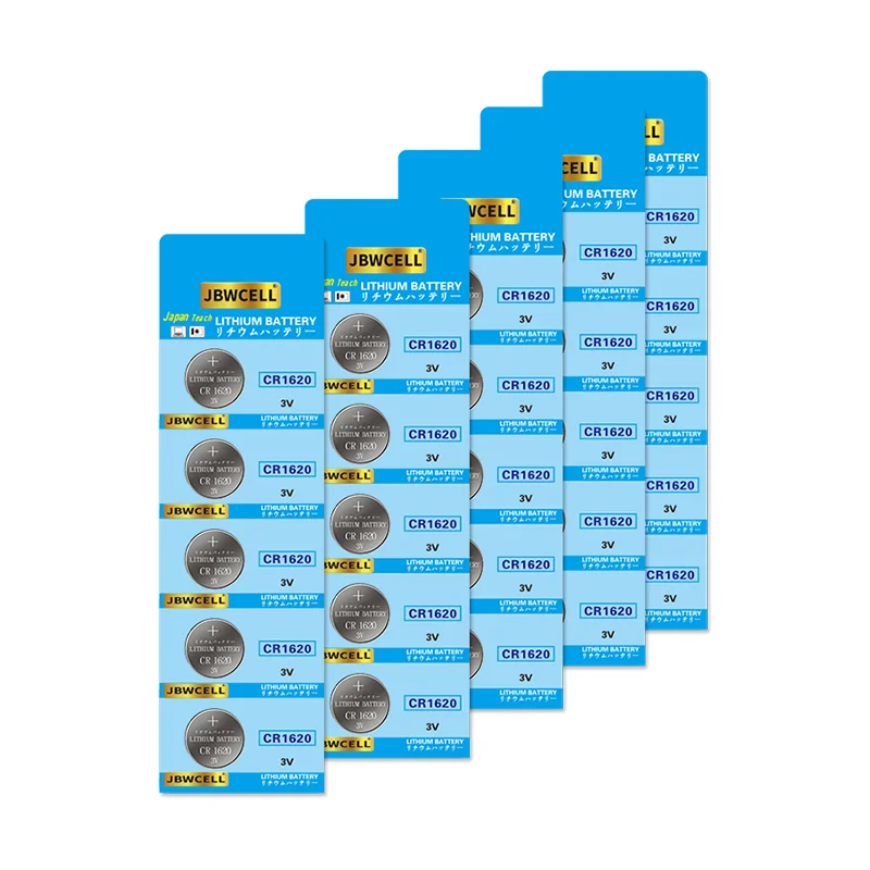 JBWCELL coin cell battery  CR1620 3.0V Lithium cells for Toys Power Tools  Home Appliances  Consumer Electronics