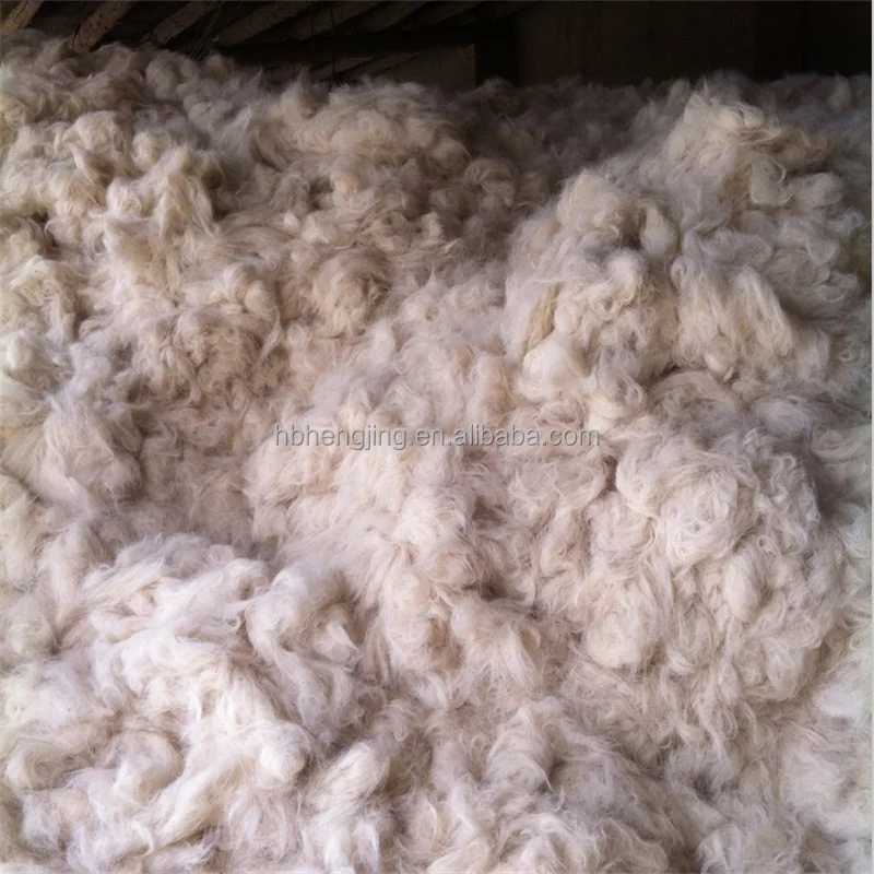 Scoured North China clipped white /grey goat hair