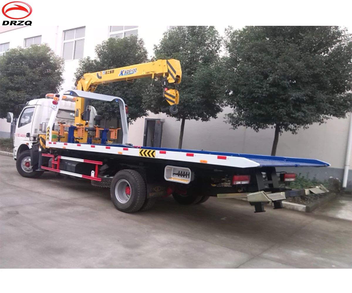 3-5Ton Crane Mounted Tow Truck Wrecker 3 Tons Lift Tow Truck Wrecker for sale
