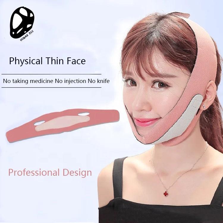 hot sale Neoprene anti-aging chin up lift orange face slimmer band face slimming belt V face mask lift belt for women