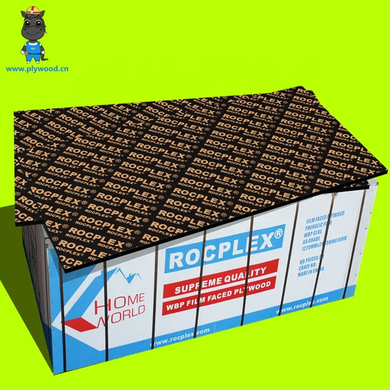 best price poplar 9mm rocplex film faced plywood for construction