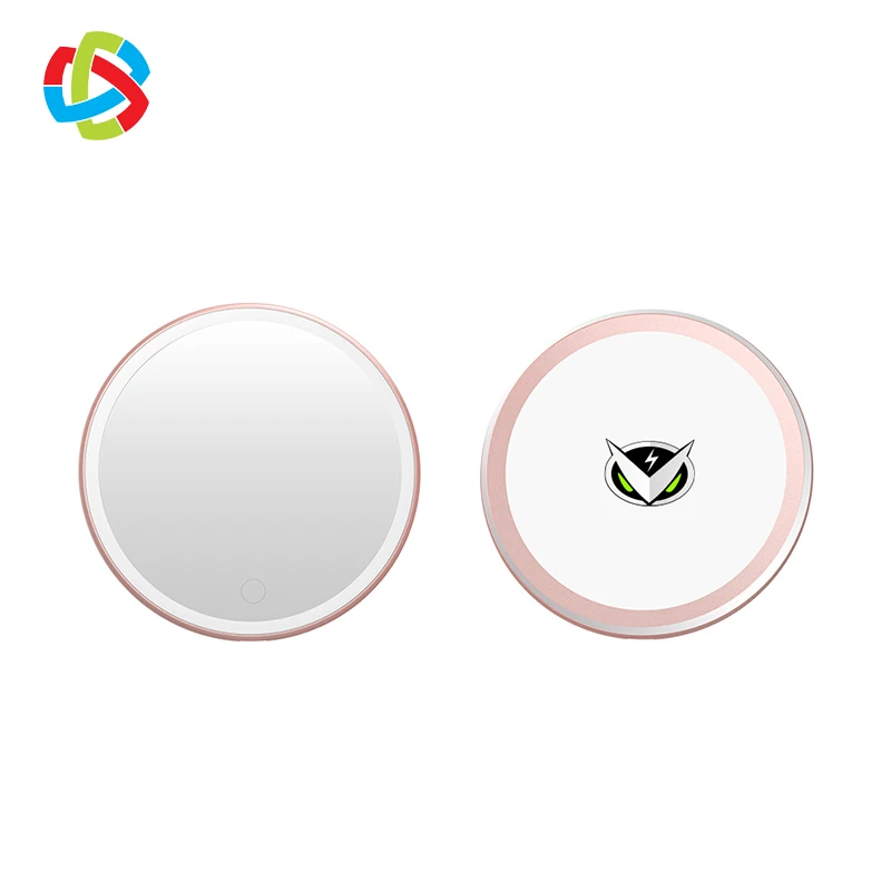 
Makeup mirror LED light with wireless charger vanity portable HLQ-I2 Mobile Phone Fast Charging Girl Gift 