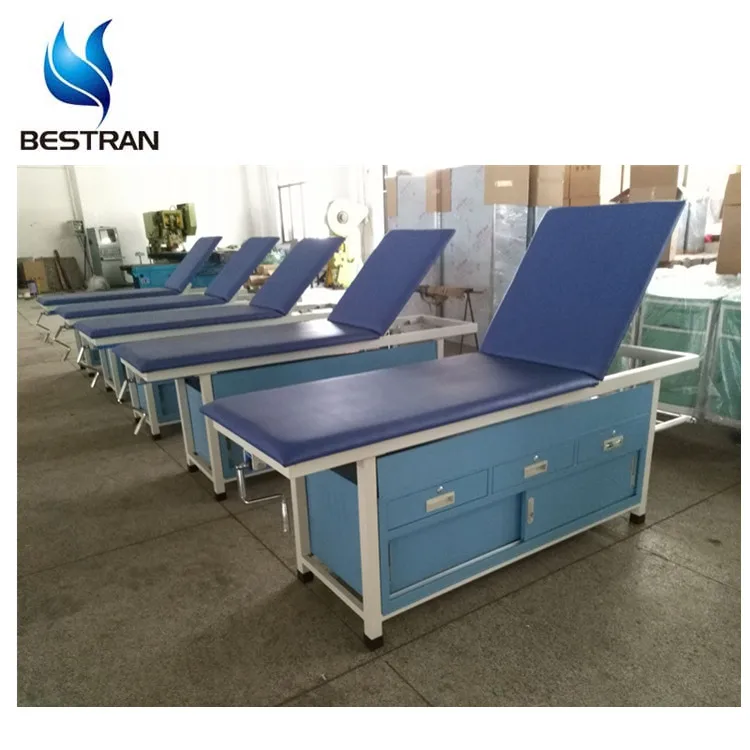 BT-EA020 hospital clinic obstetric gynecology patient examination couch medical exam table bed with drawers and footstool