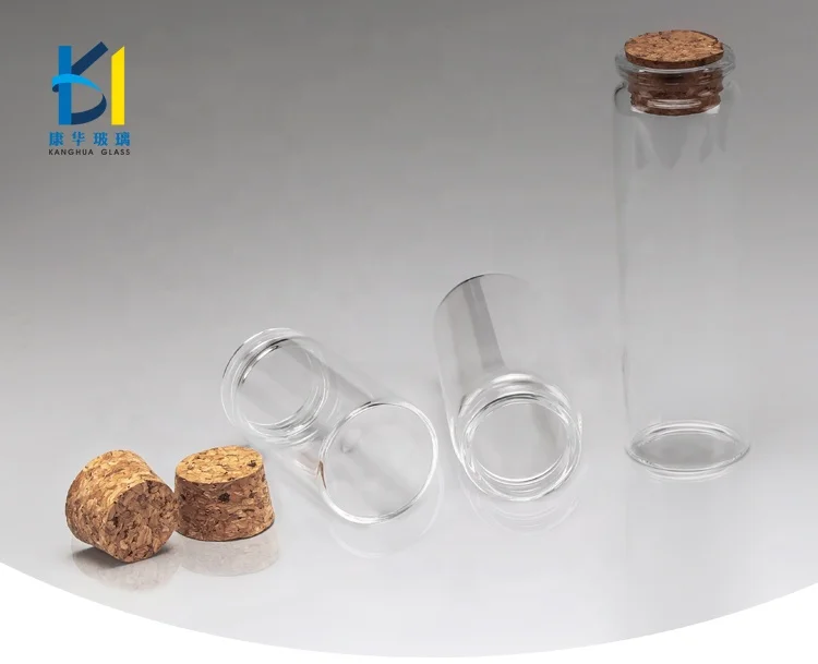 Clear Glass Vial Bottle 5ml 8ml10ml Wooden Cork 20ml 50ml Glass Bottle Cork