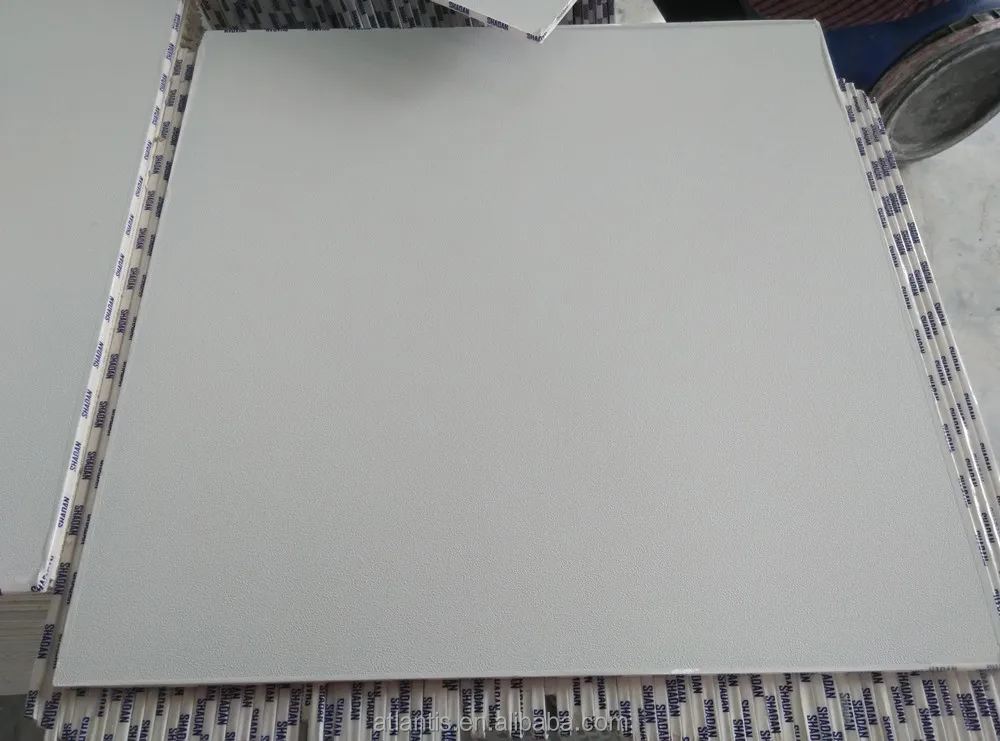 Heat Insulation Suspended 60x60 Pvc Laminated Gypsum Ceiling Tiles