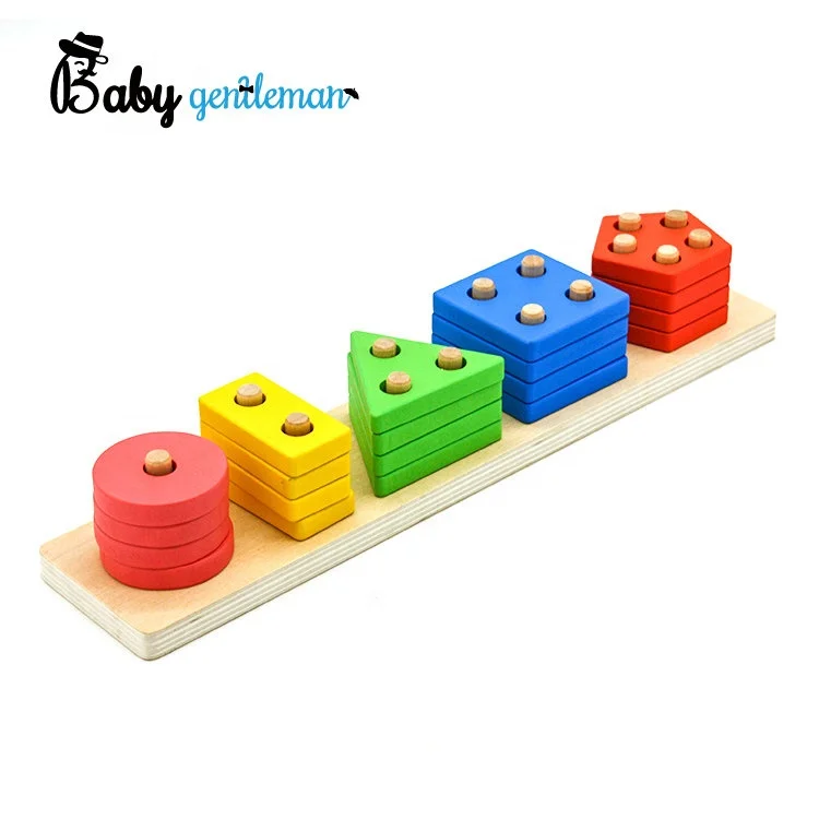 Lowest price educational wooden geometric blocks for children Z13052D