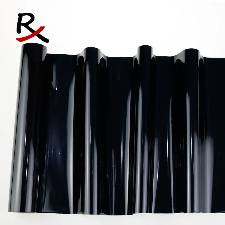 2017# faux leather matte black 16 micron hot stamping pet transfer pigment color foil roll