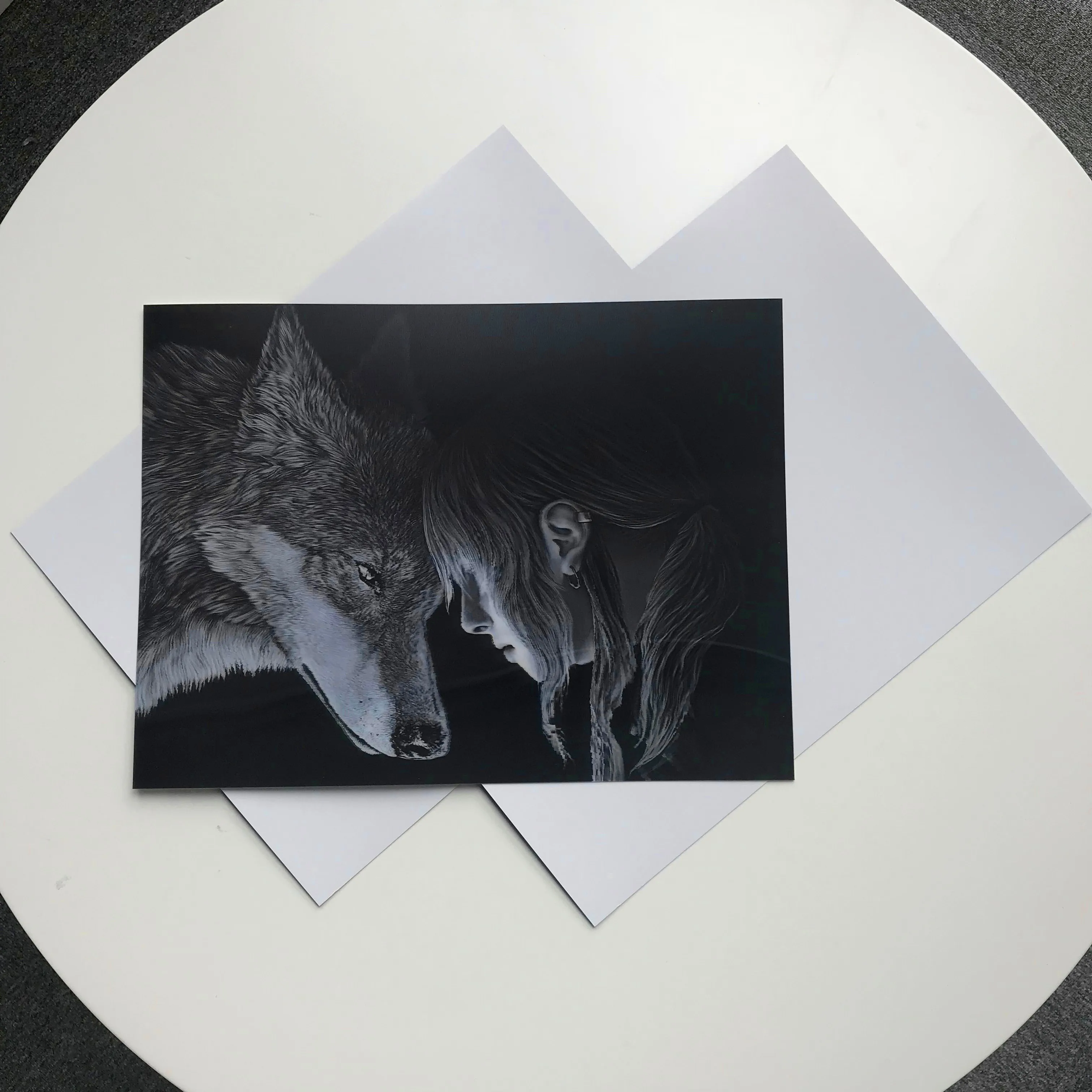 Fast delivery wolf lenticular 5D wall decoration PET lenticular 3D picture