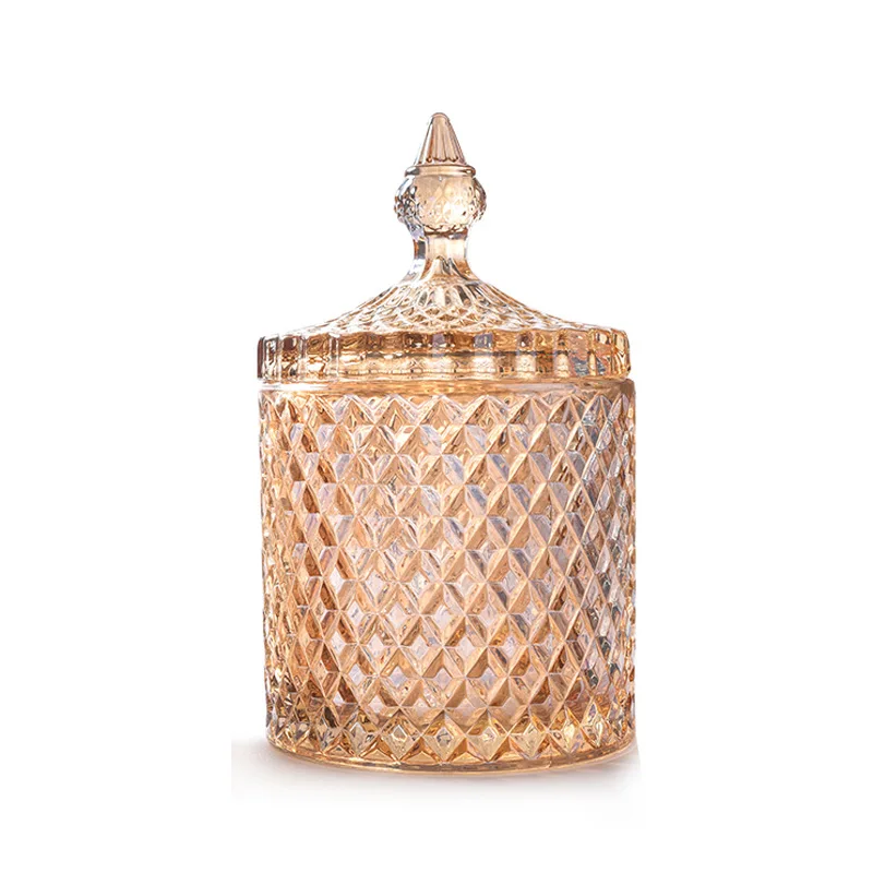 Glass Apothecary Jar Bathroom Vanity Storage Organizer Canisters Cotton ball Jar for swab bath salt