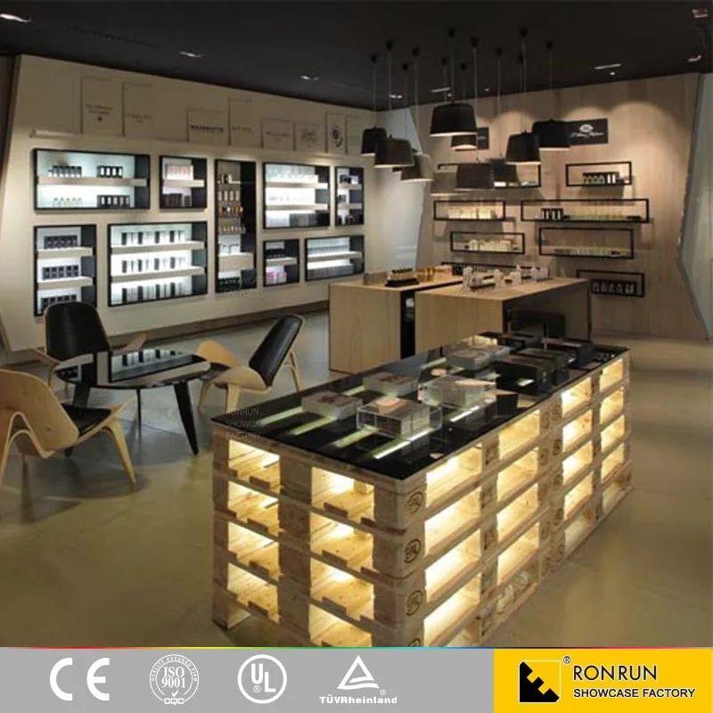 CES Fashion samrt display showcase tempered glass cell phone showcase, laptop mobile phone and accessories store fixture