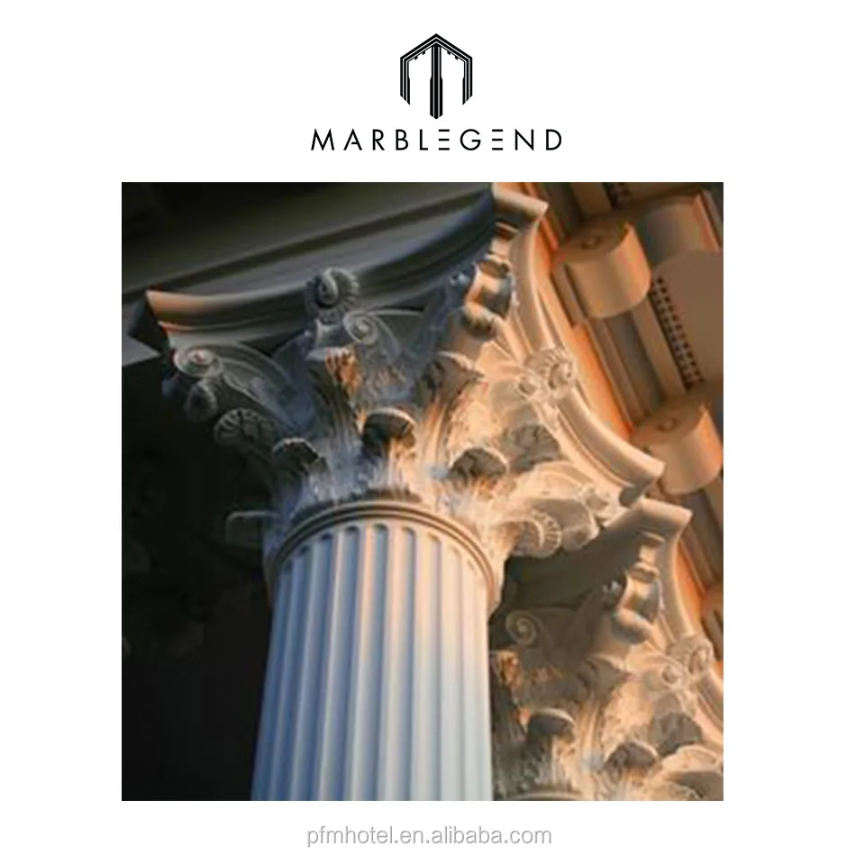 PFM natural marble column pillars sale