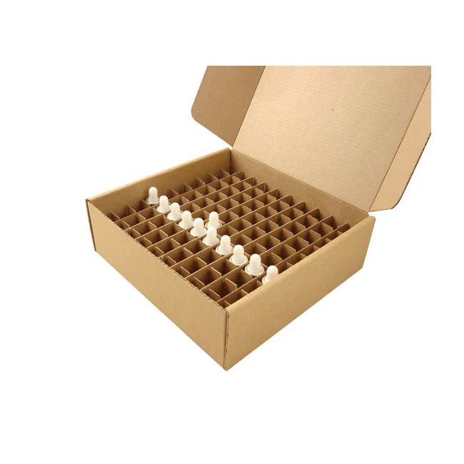 Wholesale Corrugated Paper Die Cut Cardboard Candle Wine Bottle medium large Shipping Box with Inserts Dividers