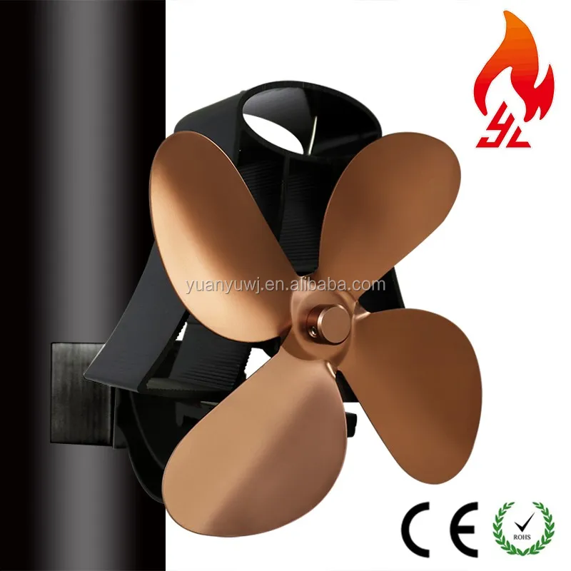 
New Magnetic Flue Pipe Heat Powered Stove Fan 
