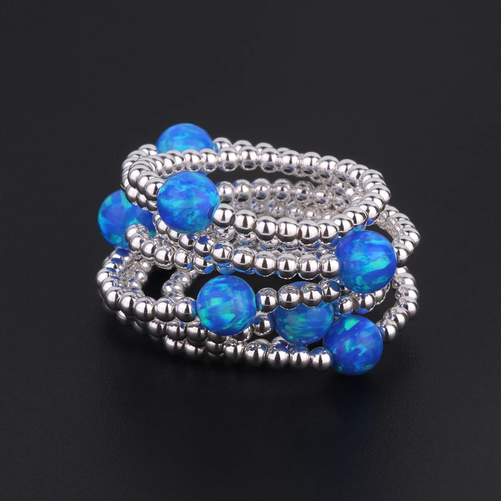 Fashion Opal Jewellery, Ball Opal Ring, Blue Opal Rings