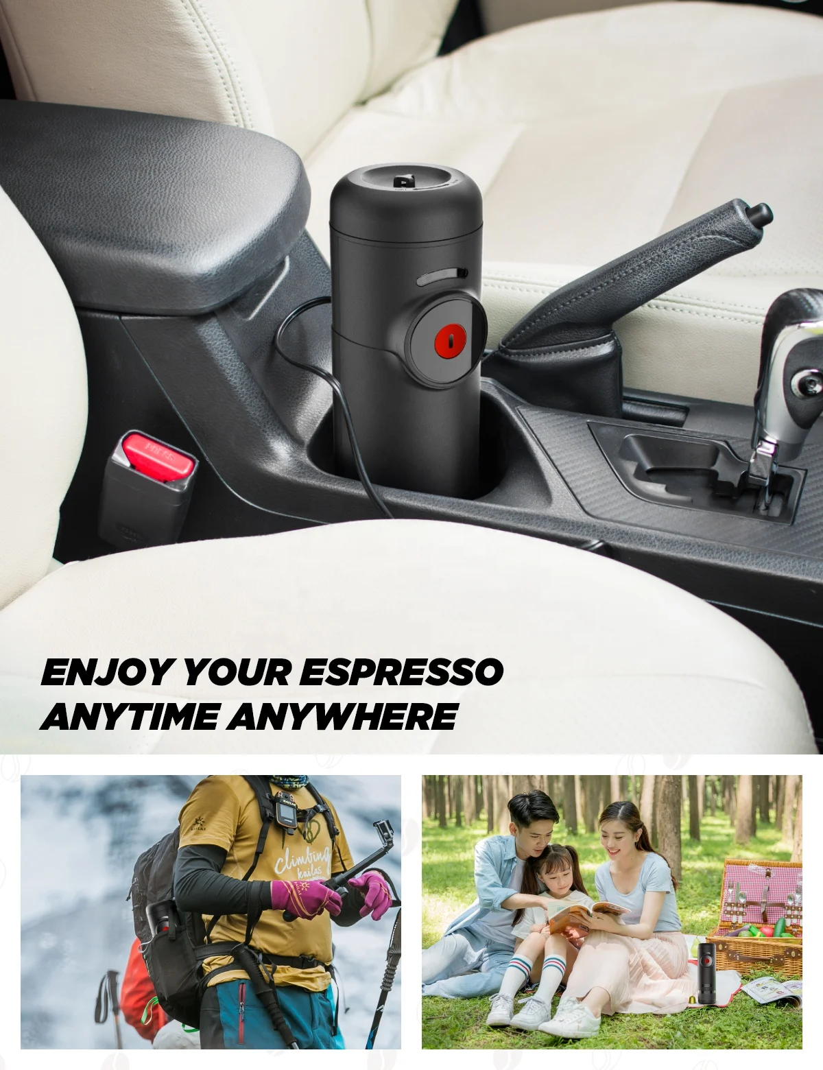 
Hiking portable 12v nespresso capsule espresso coffee machine maker with heater 