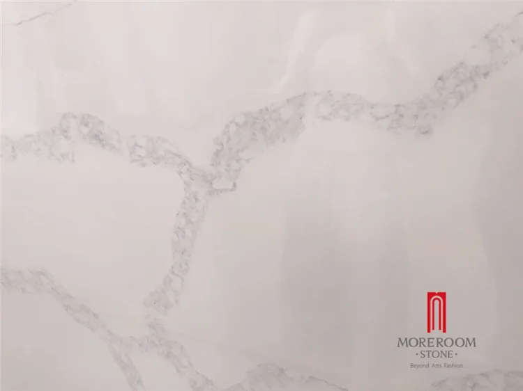 
Italy Calacatta white quartz stone big slab price 30mm thickness 